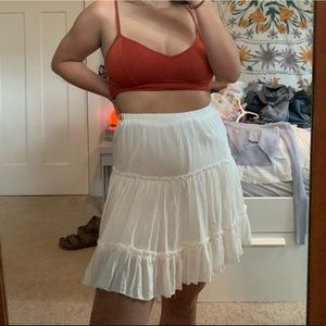 Princess Polly White Ruffle Skirt